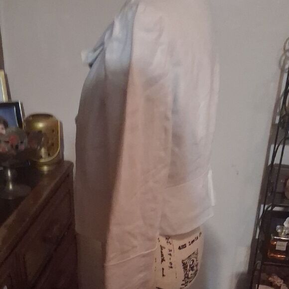 Elevenses Cream Linen Blazer Size 6 - Picture 5 of 9